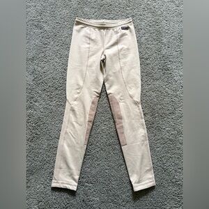 Kerrits Kids Youth Equestrian Riding Pants Tights Tan Size L Stretch Made In USA